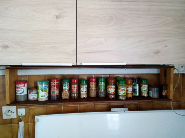 rayonnage en place